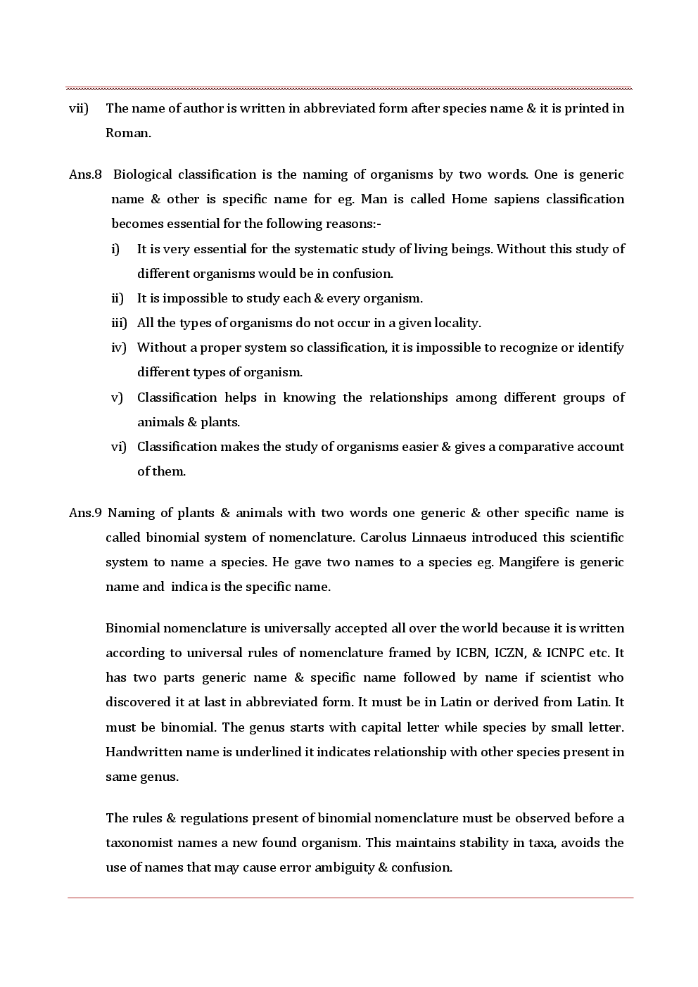 CBSE Biology For Class-XI Chapterwise & Topicwise Worksheets With Solution - Page 5