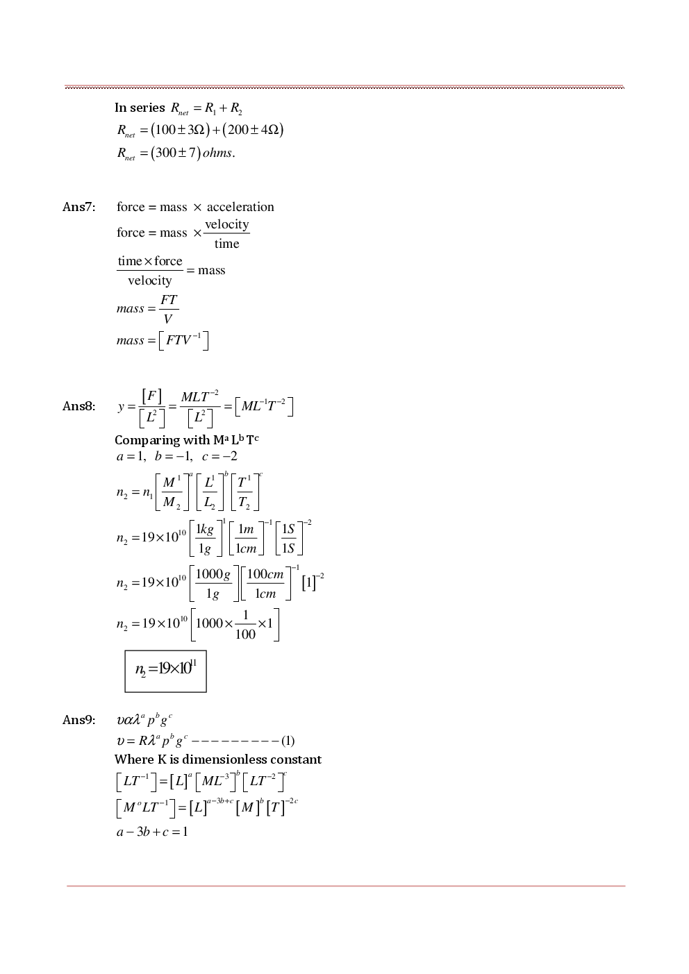 CBSE Physics Class-XI Chapterwise & Topicwise Worksheets With Solution - Page 5