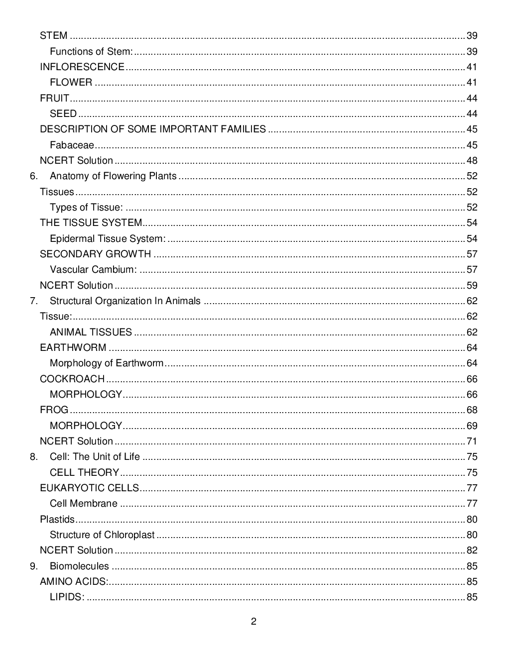 NCERT Biology For Class-XI Biology Study Material With Question & Answer - Page 3