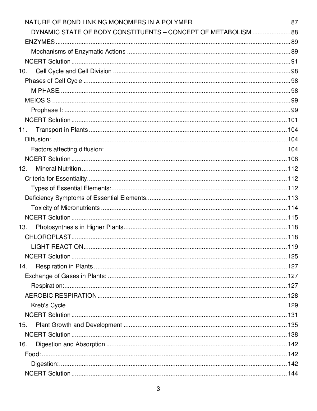 NCERT Biology For Class-XI Biology Study Material With Question & Answer - Page 4