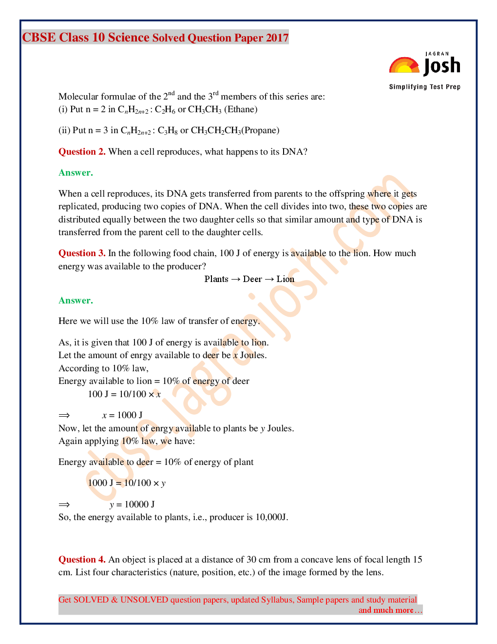 Last 5+1 Year's CBSE Class-X Science Solved Question Papers - EBook - Page 4