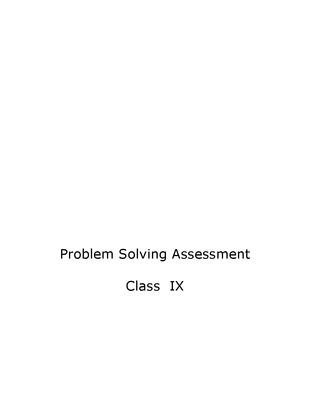 Problem Solving Assessment For Class-IX Study Cum Support Material - Page 3