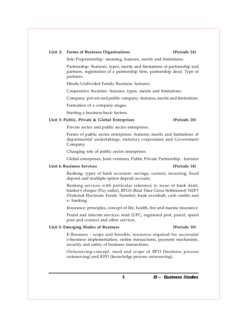 Business Studies For Class-XI Study Cum Support Material - Page 4