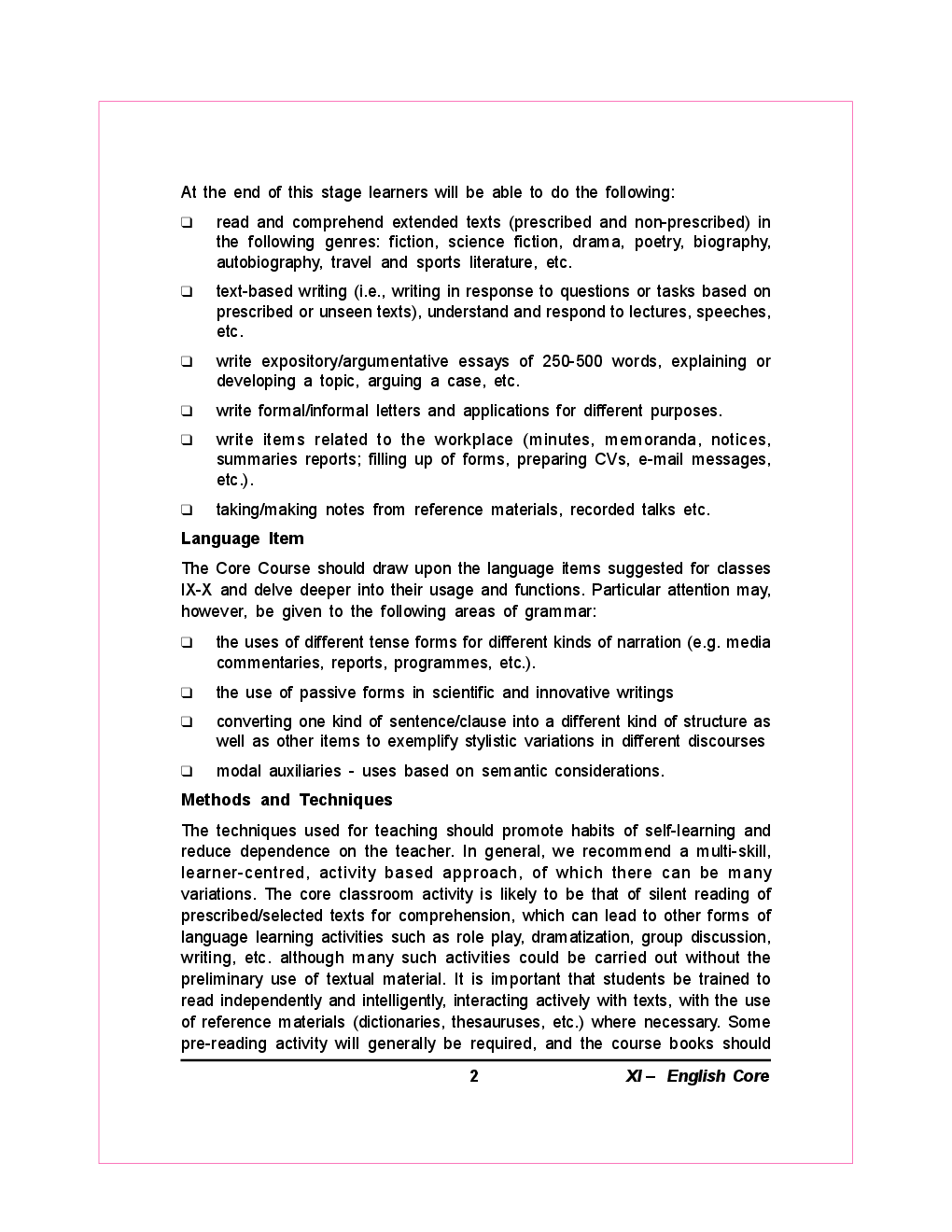 English Core For Class-XI Study Cum Support Material - Page 4