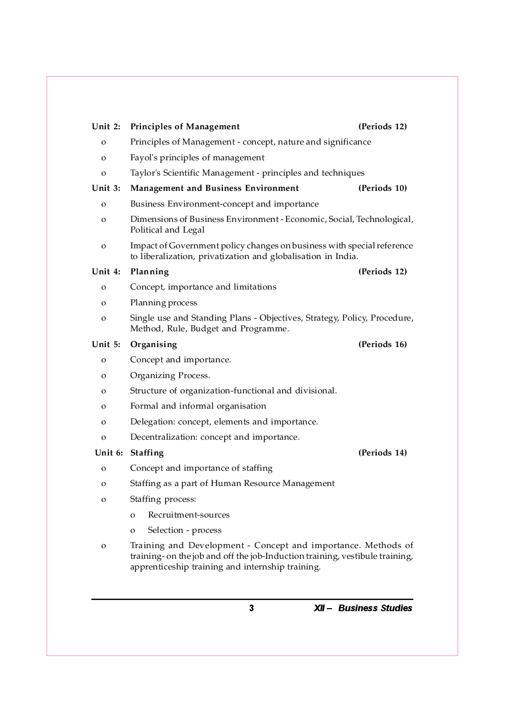Business Studies For Class-XII Study Cum Support Material - Page 4
