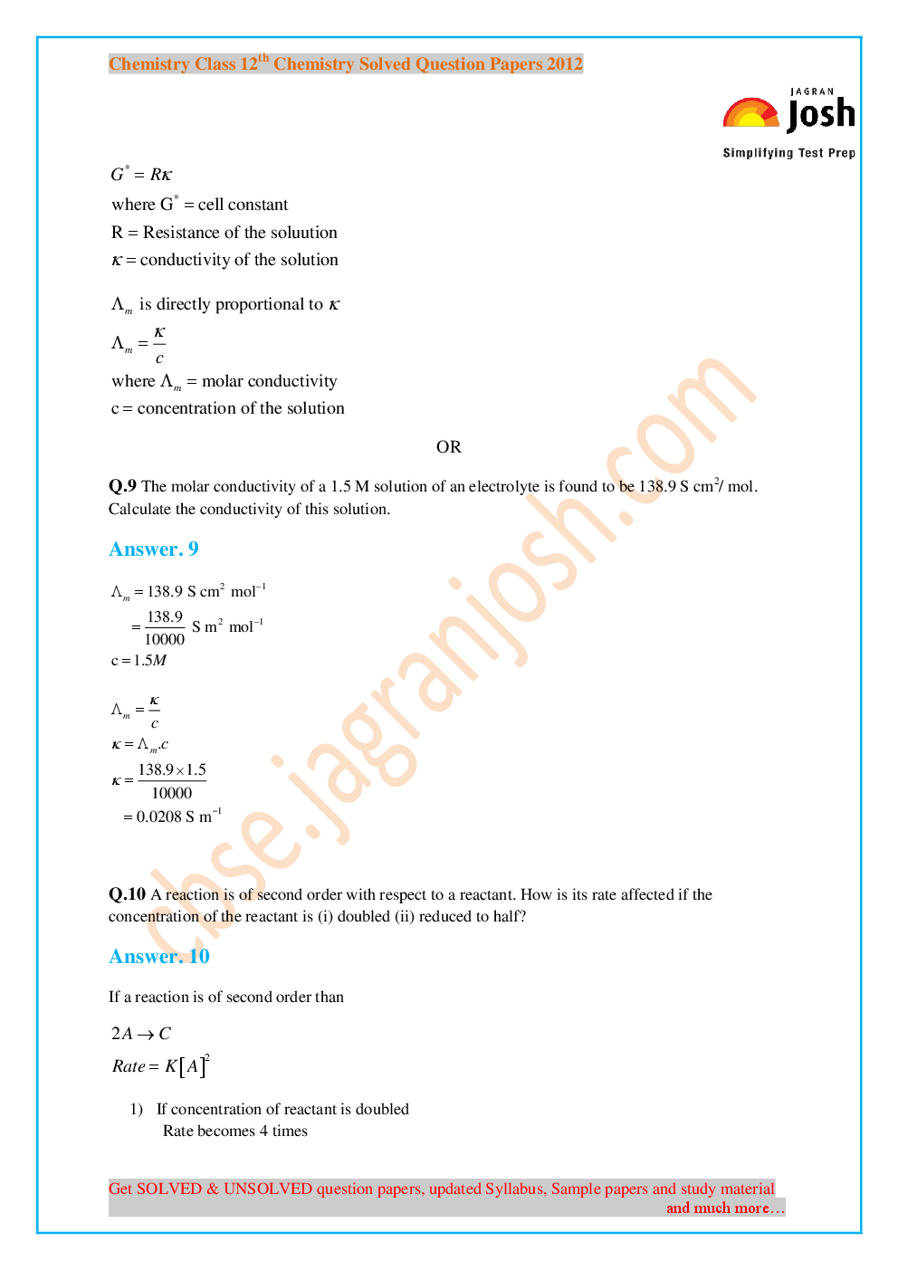 Last 5+1 Year\'s CBSE For Class-XII Chemistry Solved Question Papers - EBook - Page 5