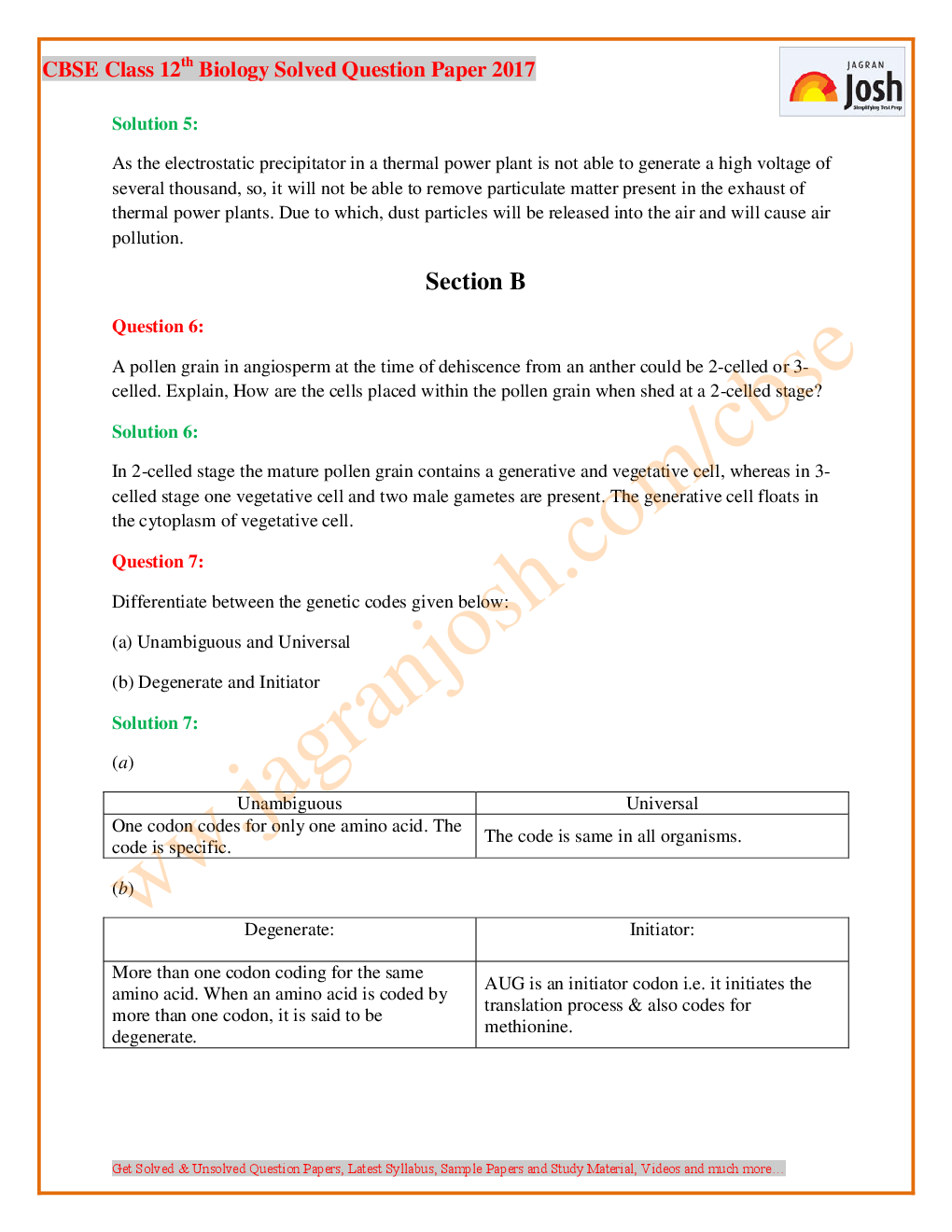 Last 5+1 Year's CBSE Class 12th Biology Solved Question Papers - EBook - Page 5