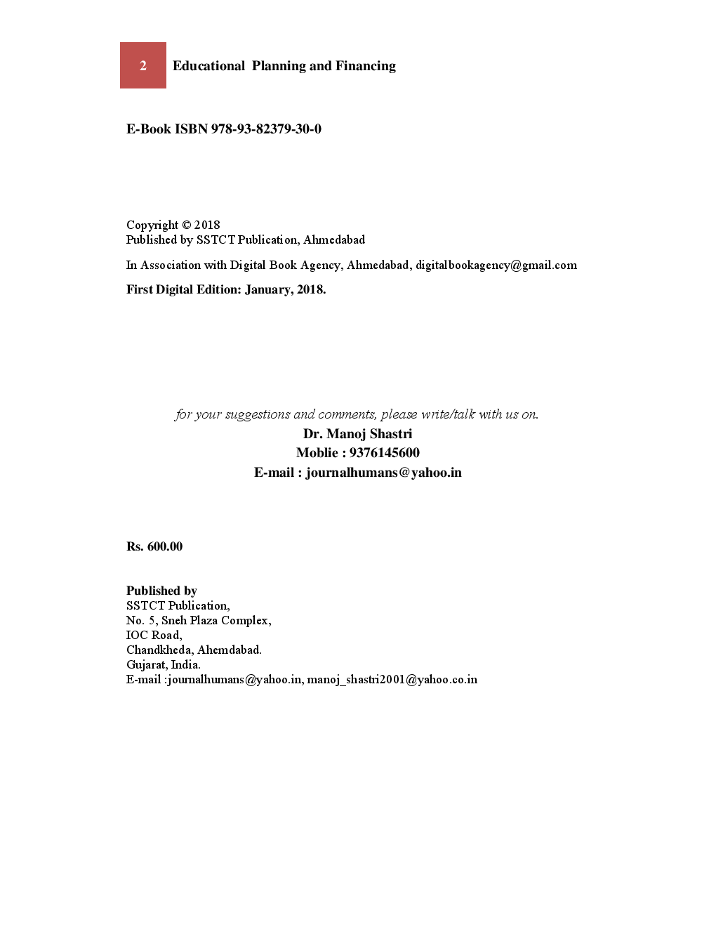 Educational Planning And Financing - Page 3