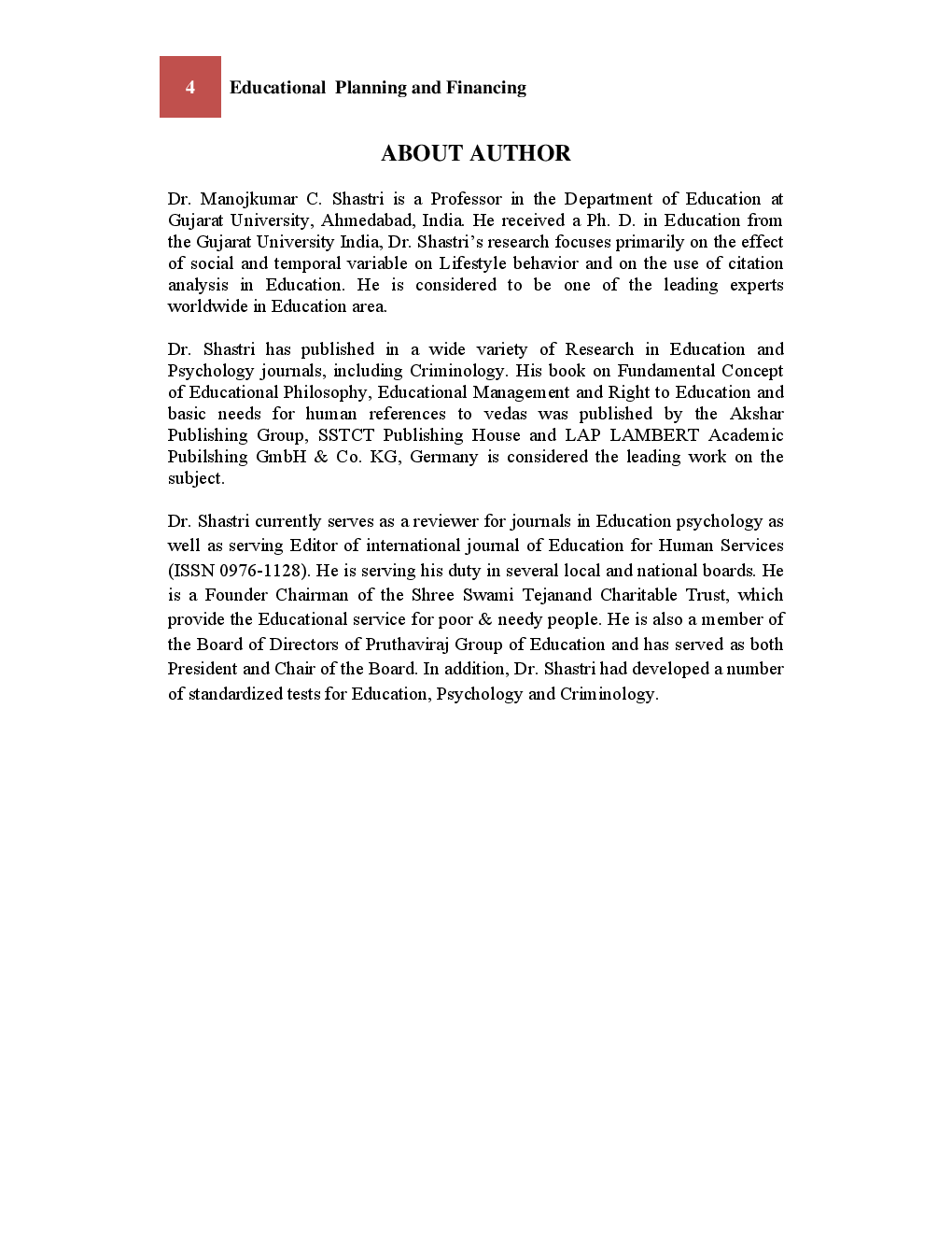 Educational Planning And Financing - Page 5