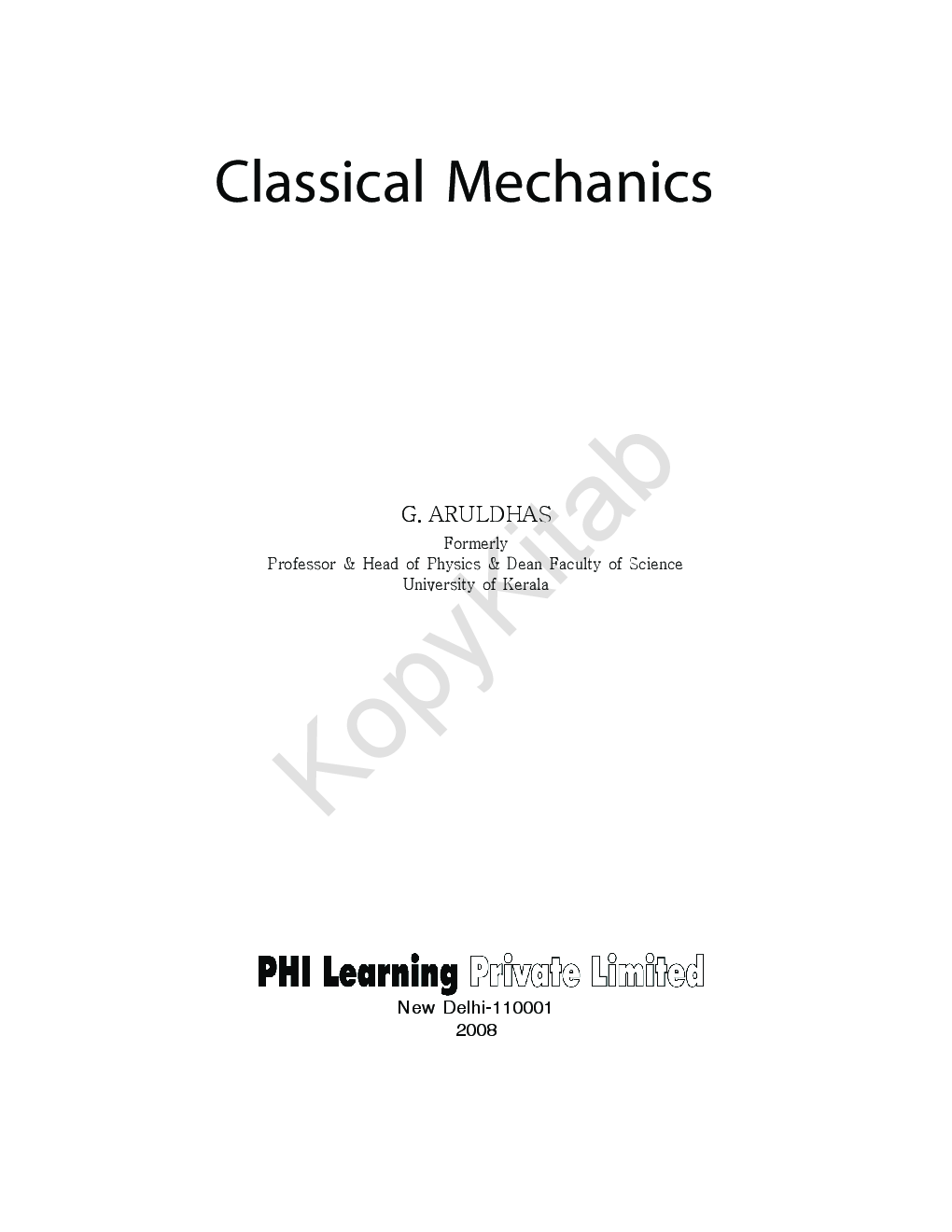Classical Mechanics - Page 2