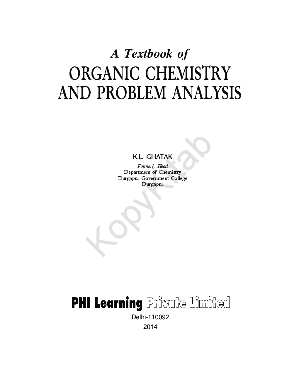 A Textbook Of Organic Chemistry And Problem Analysis - Page 2
