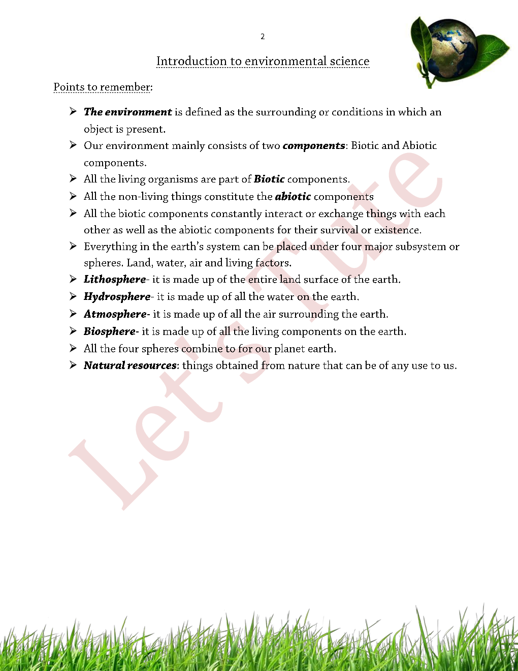 Natural Resources-Water & Waste Management - Practice Sheet For All Class Environmental Science - Page 3