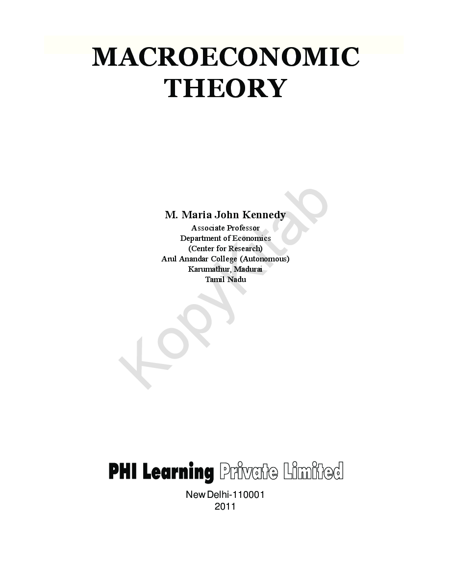 Macroeconomic Theory - Page 2