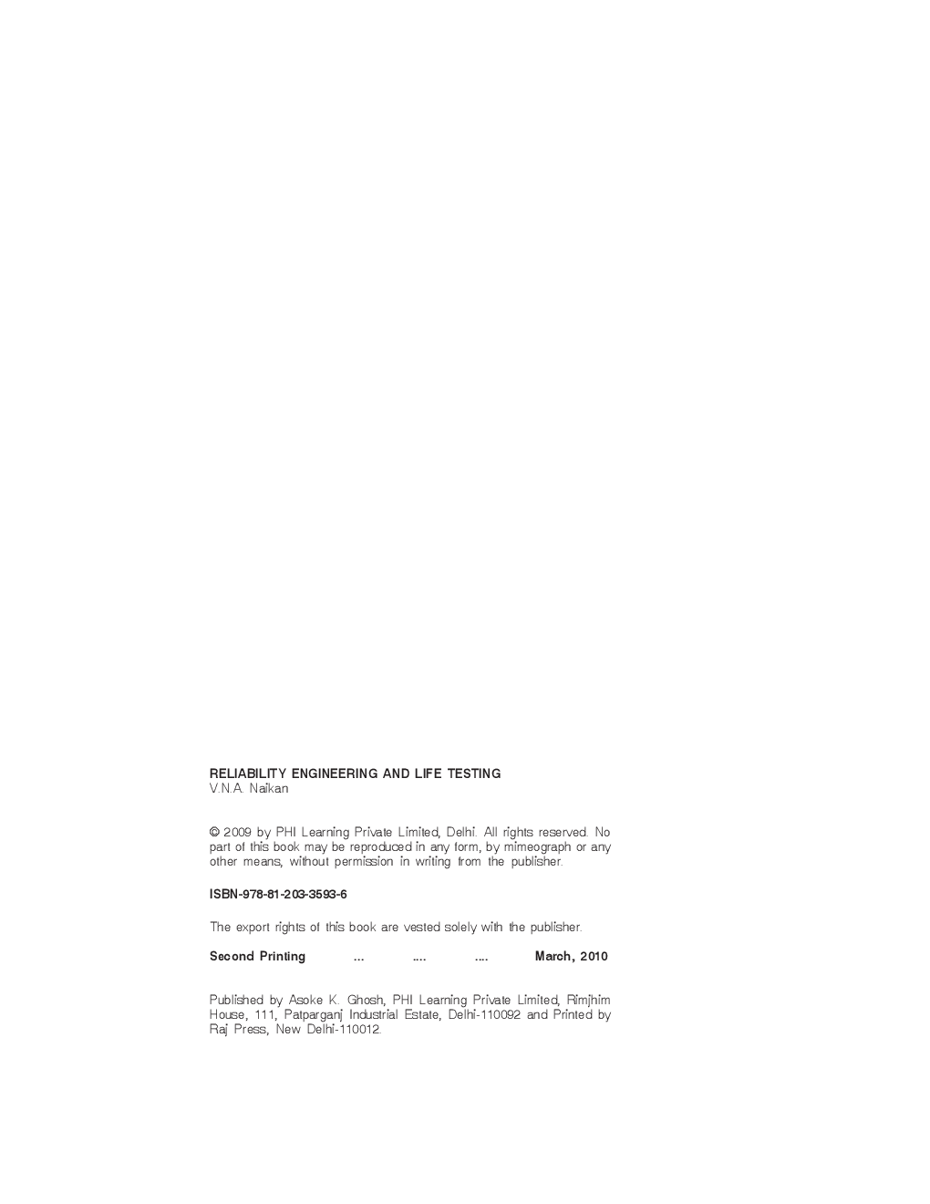 Naikan Worksheet.pdf Download Reliability Engineering And Life Testing PDF Online by V. N. A ...