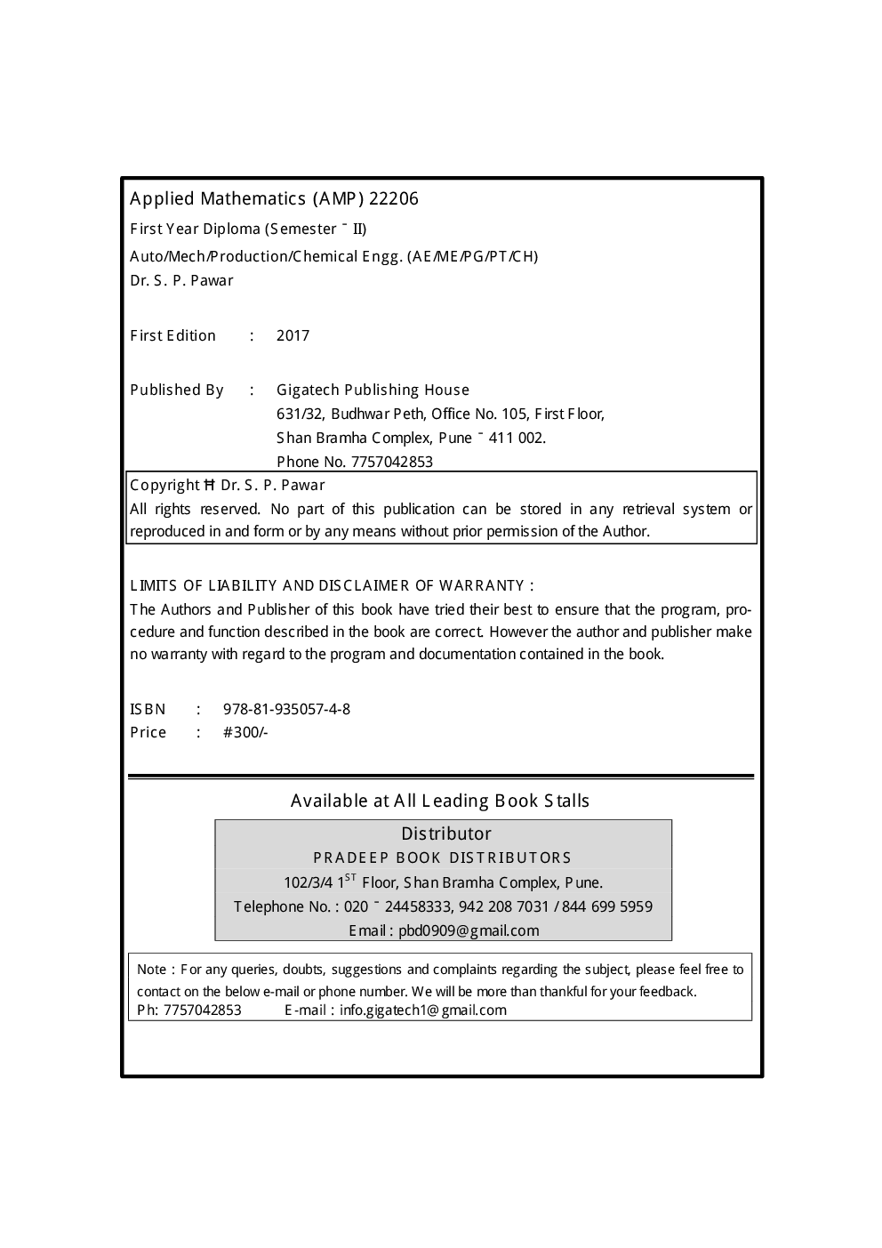 Applied Mathematics (Automobile and Mechanical Branch Only) - Page 3