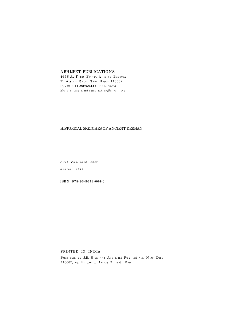 Historical Sketches Of Ancient Dekhan - Page 3