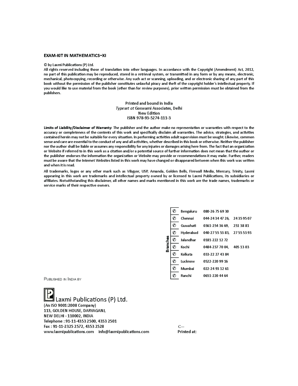 CBSE Exam Kit In Mathematics Class 11 - Page 4