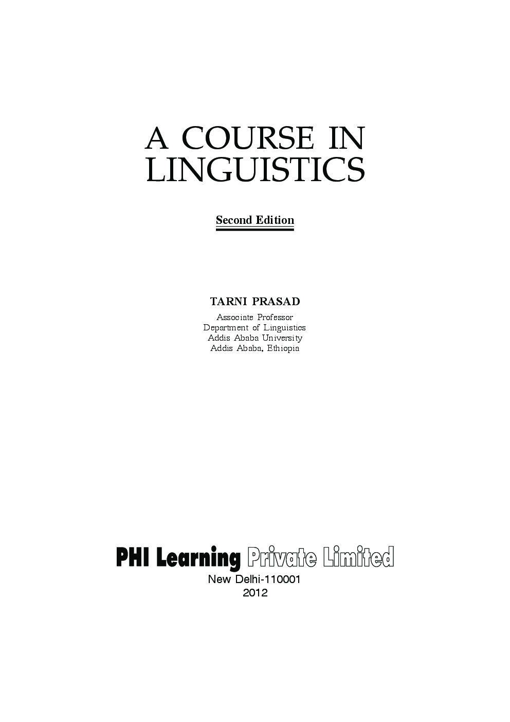 A Course In Linguistics - Page 4