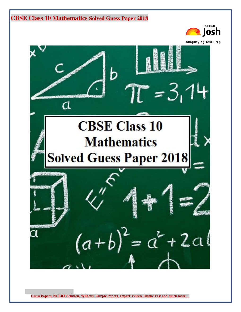 CBSE Class X Maths & Science Solved Guess Paper 2017-18 E-book - Page 2