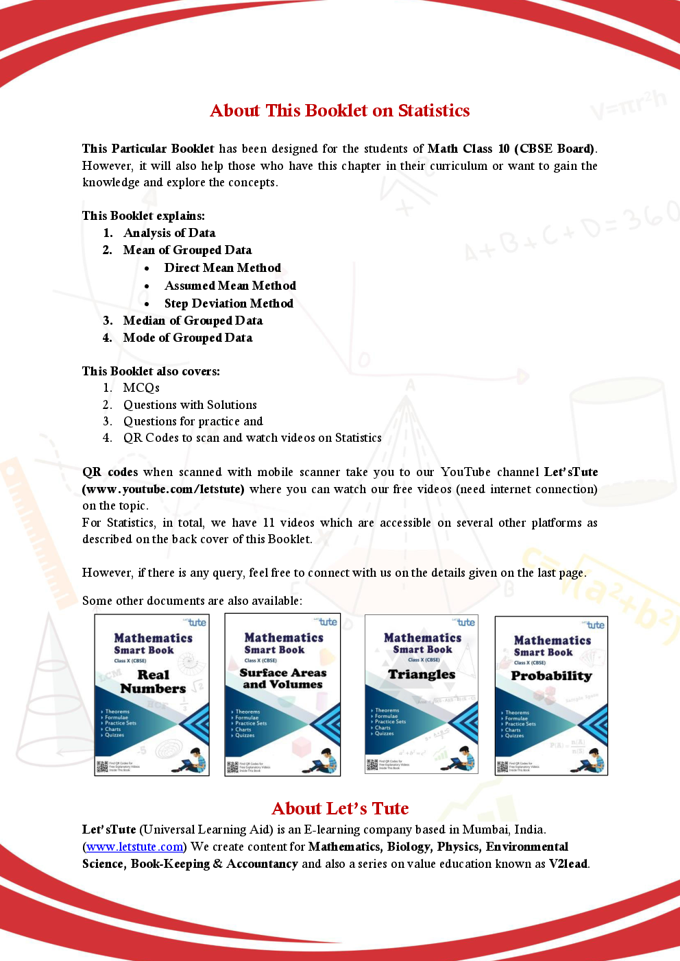 CBSE Mathematics Smart Book For Class 10 Statistics - Page 2