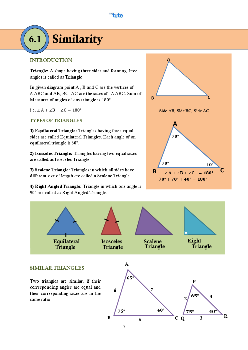 CBSE Mathematics Smart Book For Class 10 Triangles - Page 3
