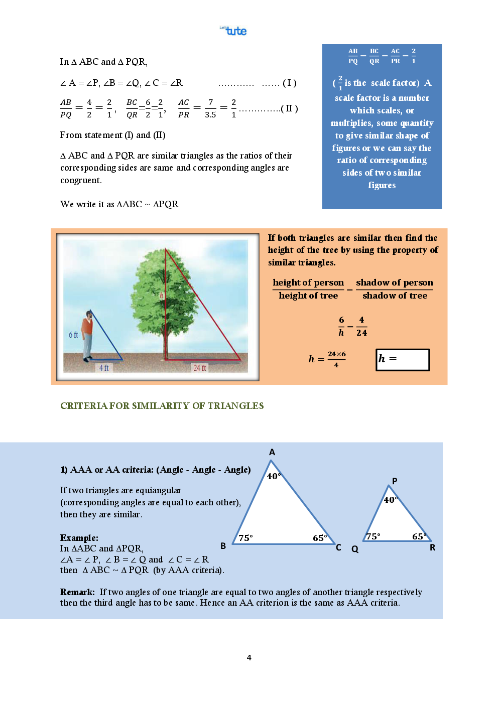 CBSE Mathematics Smart Book For Class 10 Triangles - Page 4