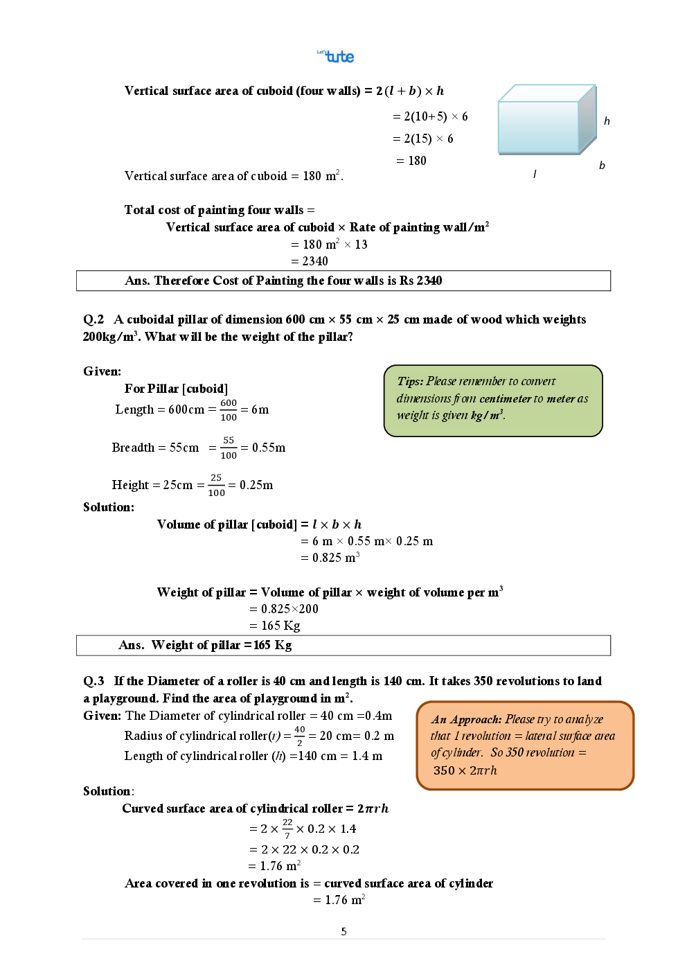 CBSE Mathematics Smart Book For Class X Surface Areas And Volumes - Page 5