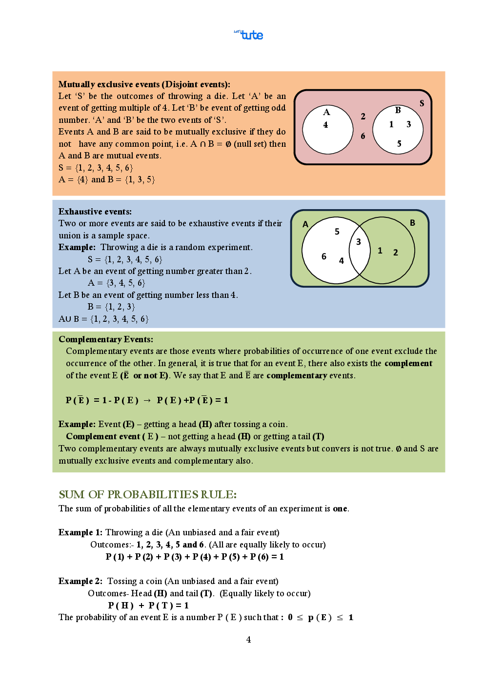 CBSE Mathematics Smart Book For Class X Probability - Page 4