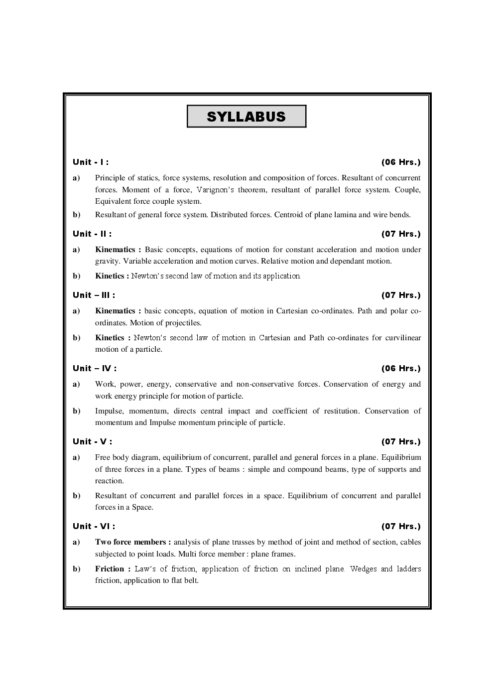 MCQ's  Engineering Mechanics  2nd Semester Common For All Branch - Page 5