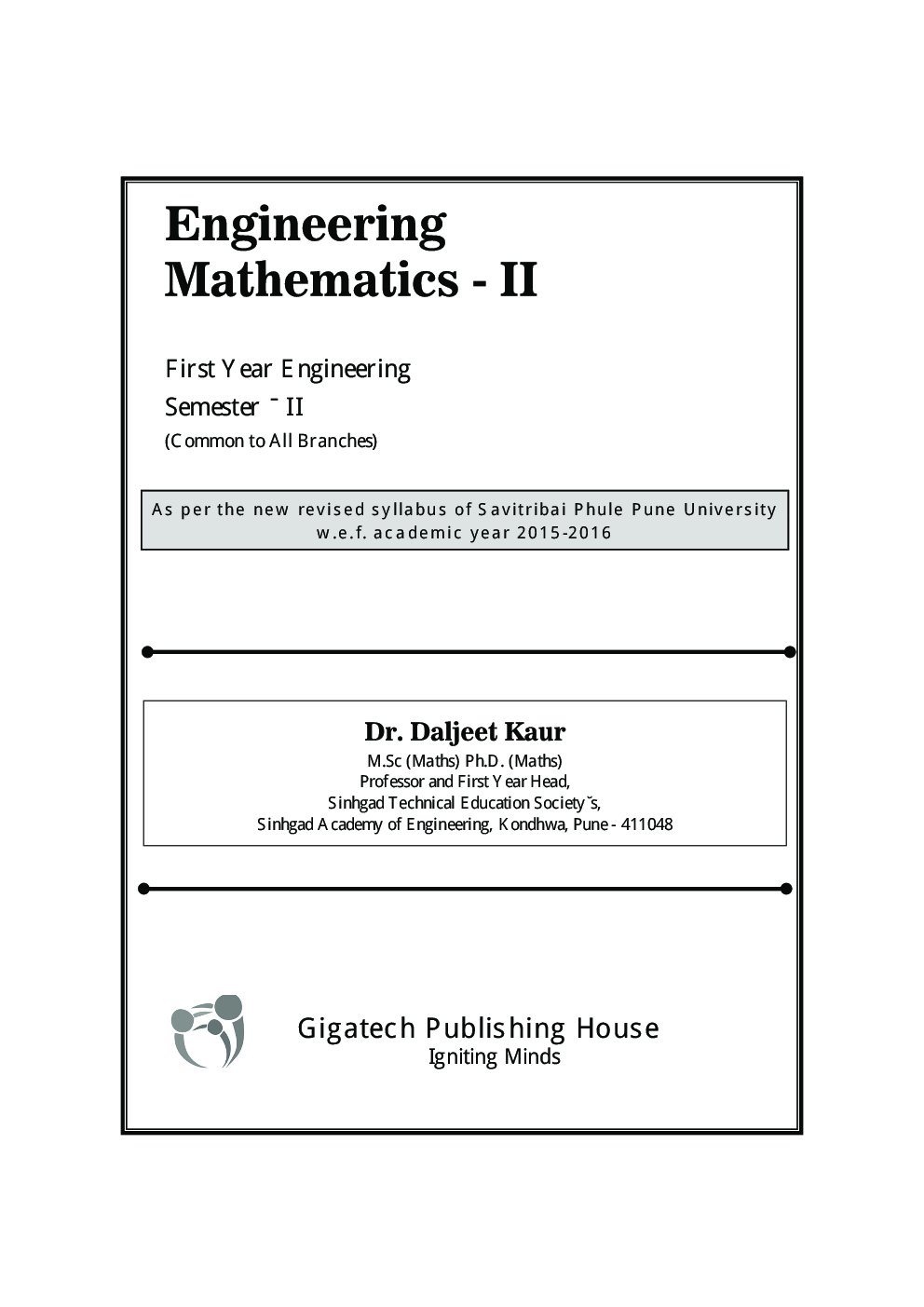 MCQ's Engineering Mathematics-II 2nd Semester Common For All Branch - Page 2