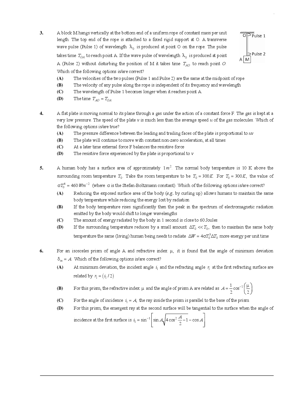 JEE Advance Previous Year Solved Question Paper 1 2017 - Page 4