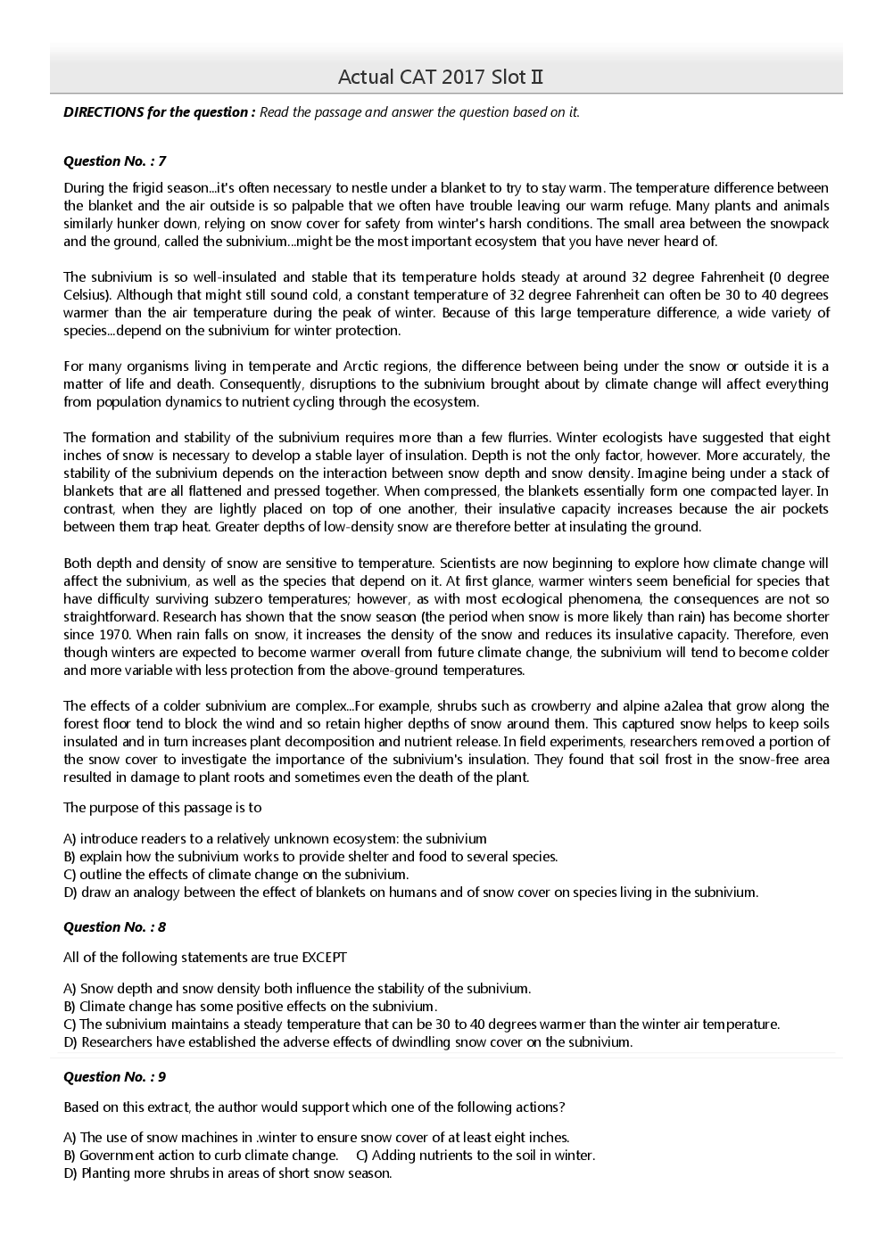 CAT Previous Year Solved Question Paper Slot-II 2017 - Page 4