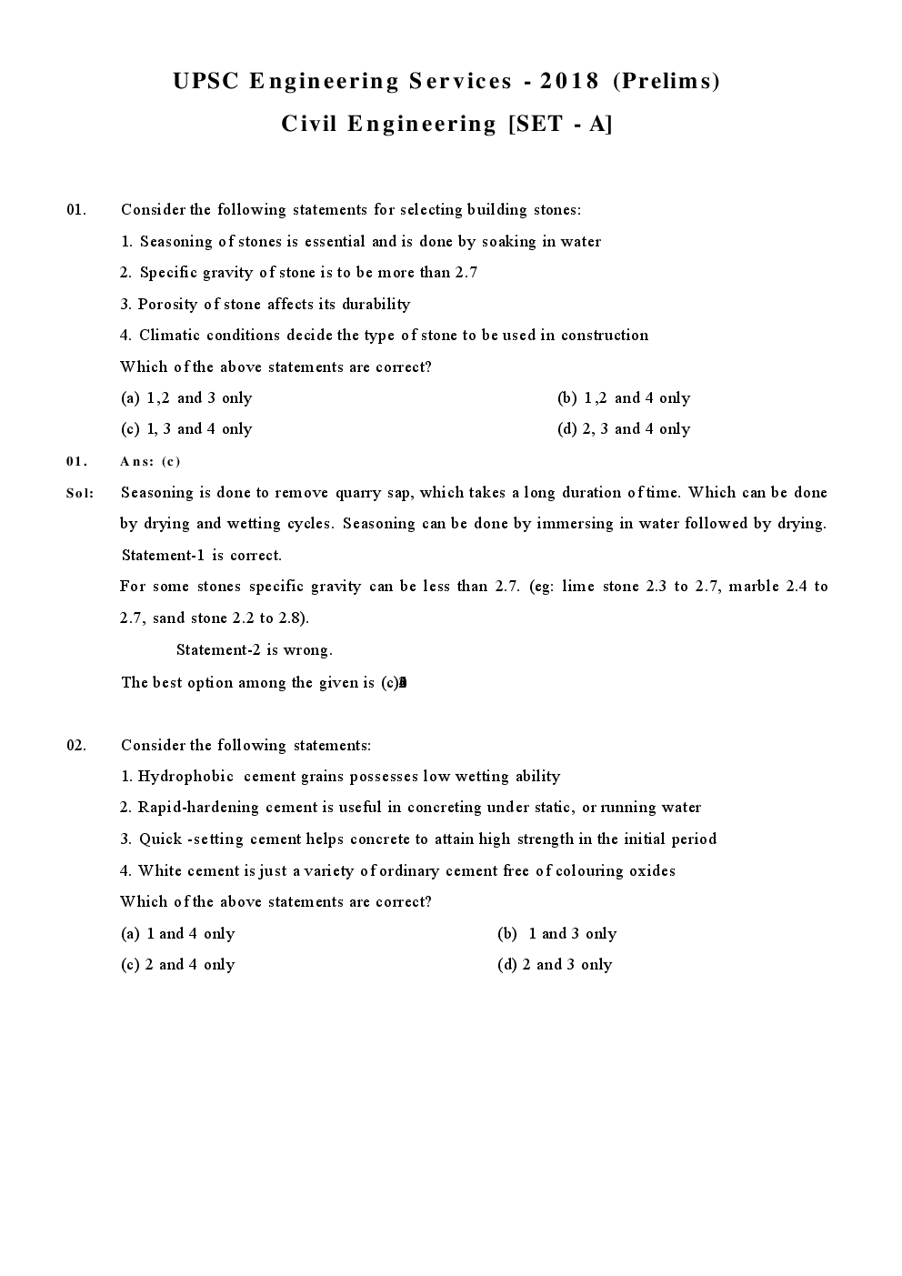 IES Previous Year Solved Question Paper For Civil Engineering 2017 - Page 2