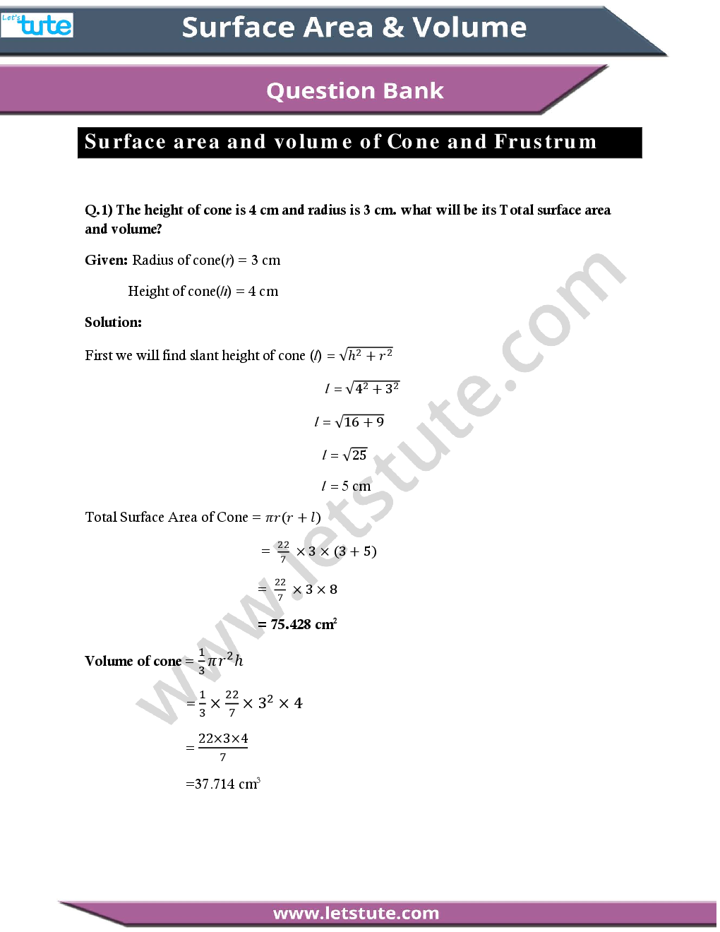 Math Practice Sheet For Class IX ( CBSE ) - Page 5