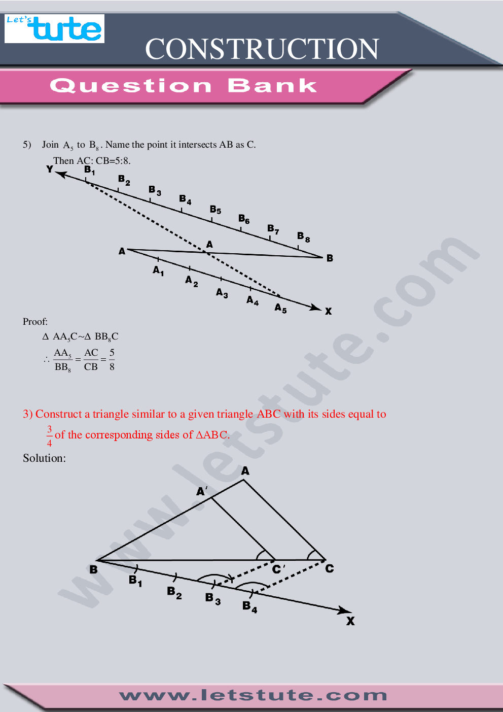 Math Practice Sheet For Class X ( CBSE ) - Page 3