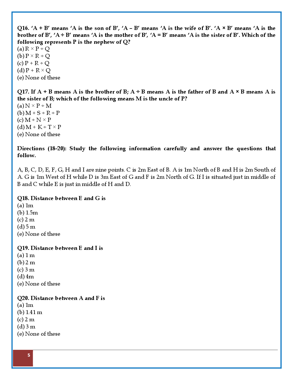 RRB Exam Practice Sets 2017 - Page 5