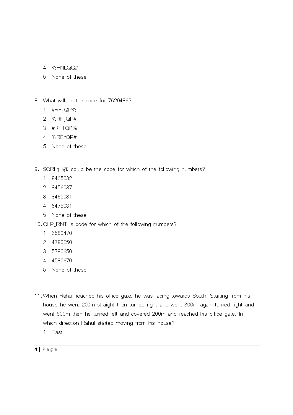 IBPS Clerk Prelims Model Question Paper 2017 - Page 5