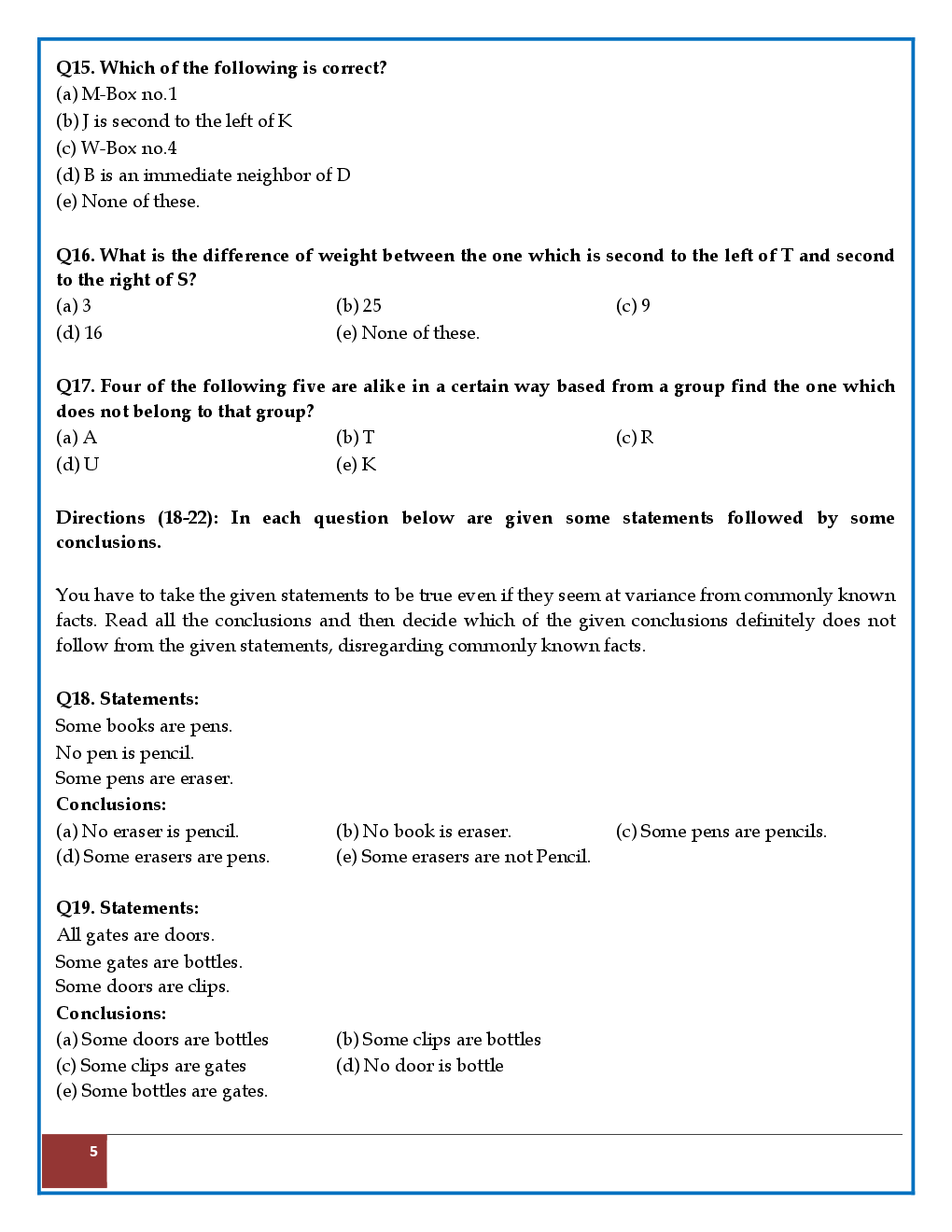 IBPS RRB Pre Practice Stes 2017 - Page 5