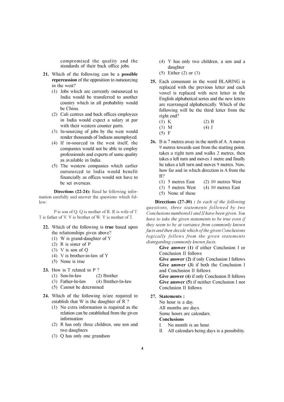 IBPS P.O.& M.T.CWE 2017 MOCK TEST-2 - Page 5