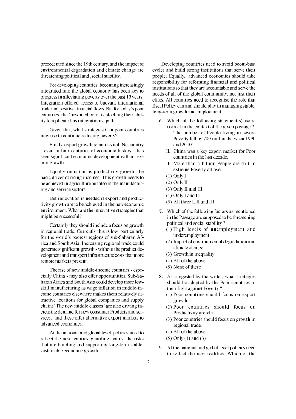 IBPS P.O.& M.T.CWE 2017 MOCK TEST-1 - Page 3