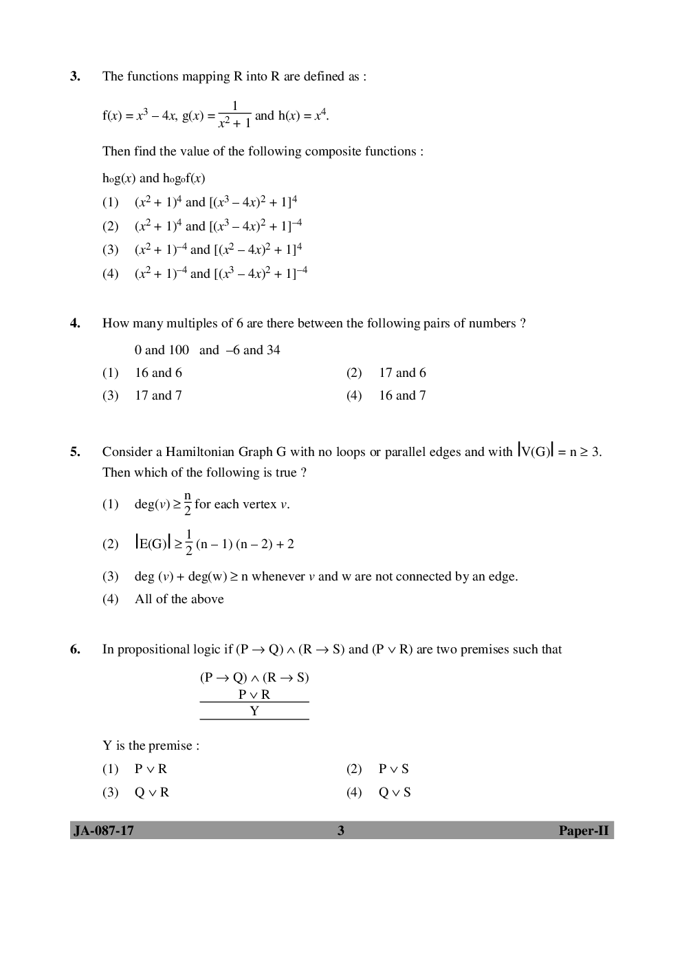 UGC NET Computer Science & Applications Paper II 2015, 2016, 2017 Question Paper With Answer Key - Page 3