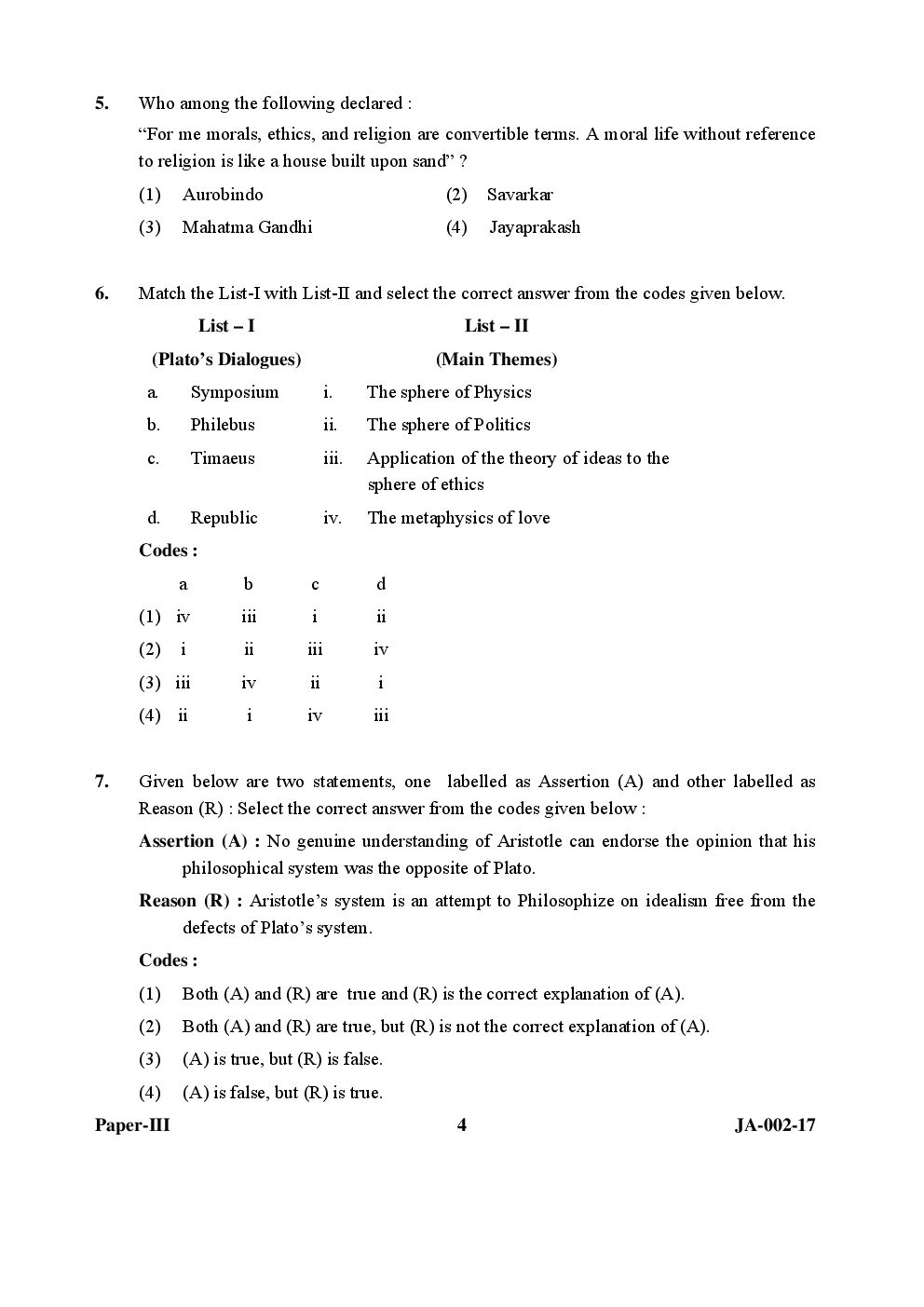UGC NET Political Science Paper III 2015, 2016, 2017 Question Paper With Answer Key - Page 4