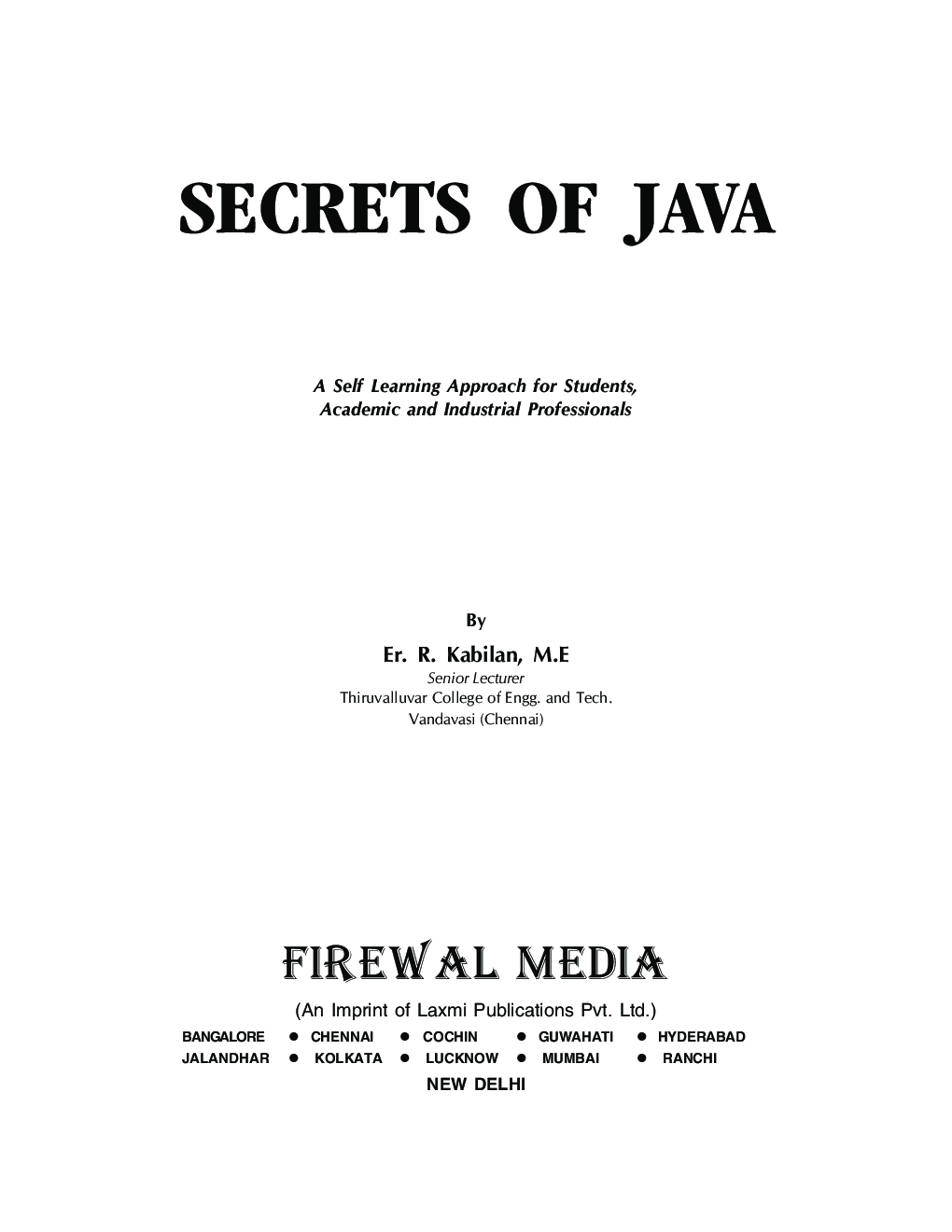 Download Secrets Of Java PDF Online 2020 by Er. R. Kabilan
