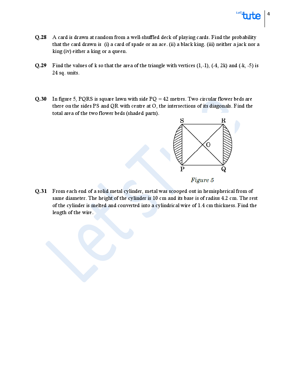 Let\'s tute CBSE Board Question Papers & Solutions Mathematics Class 10 For The Year 2015-2017 - Page 5