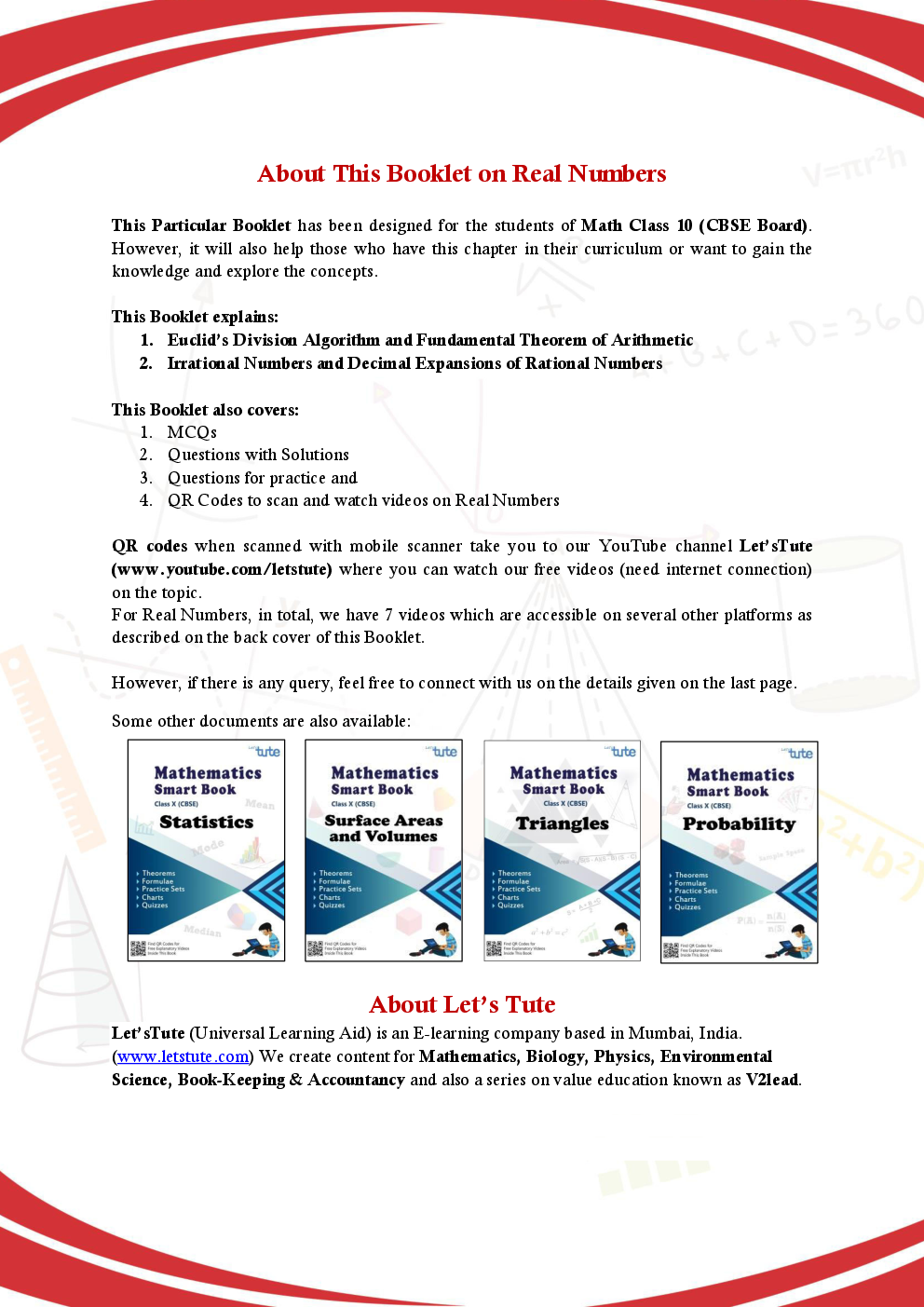 Mathematics Smart Book Real Numbers For Class X (CBSE) - Page 2