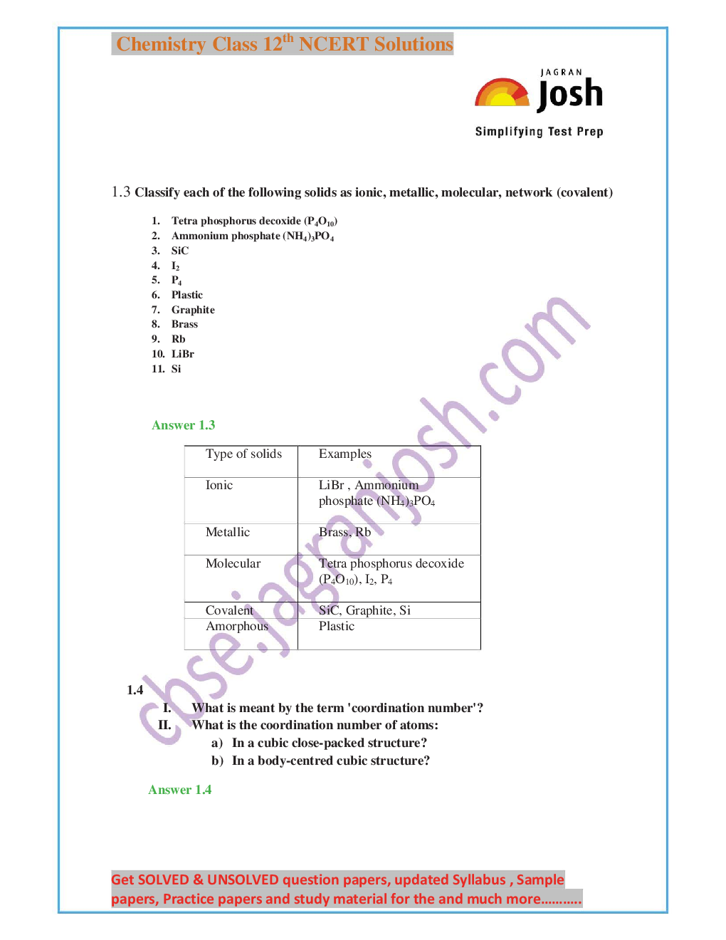 NCERT Chemistry Solution For Class XII - Page 3