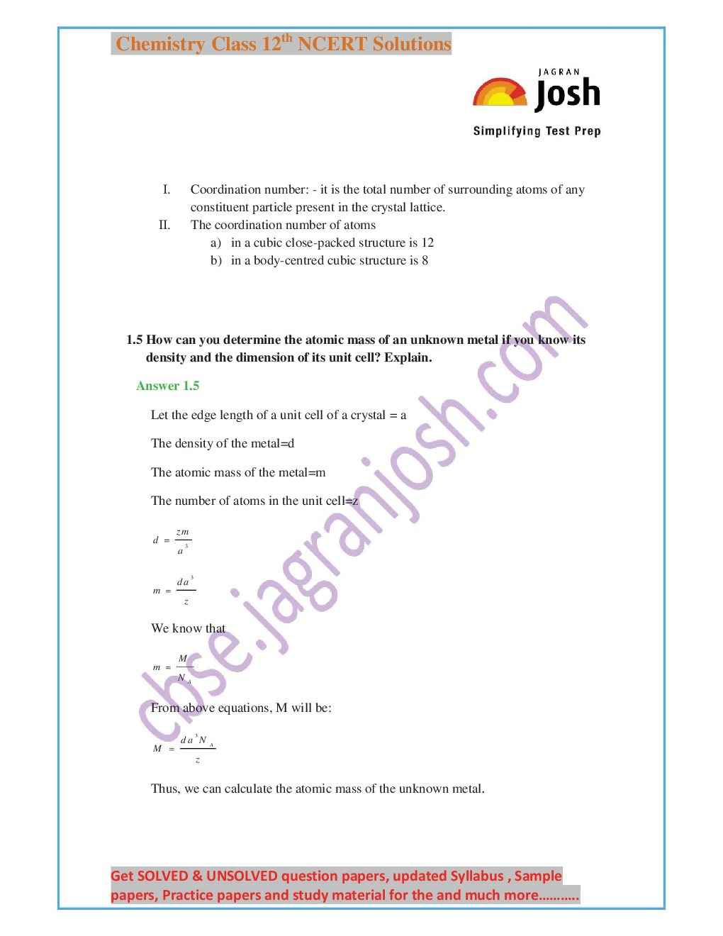 NCERT Chemistry Solution For Class XII - Page 4