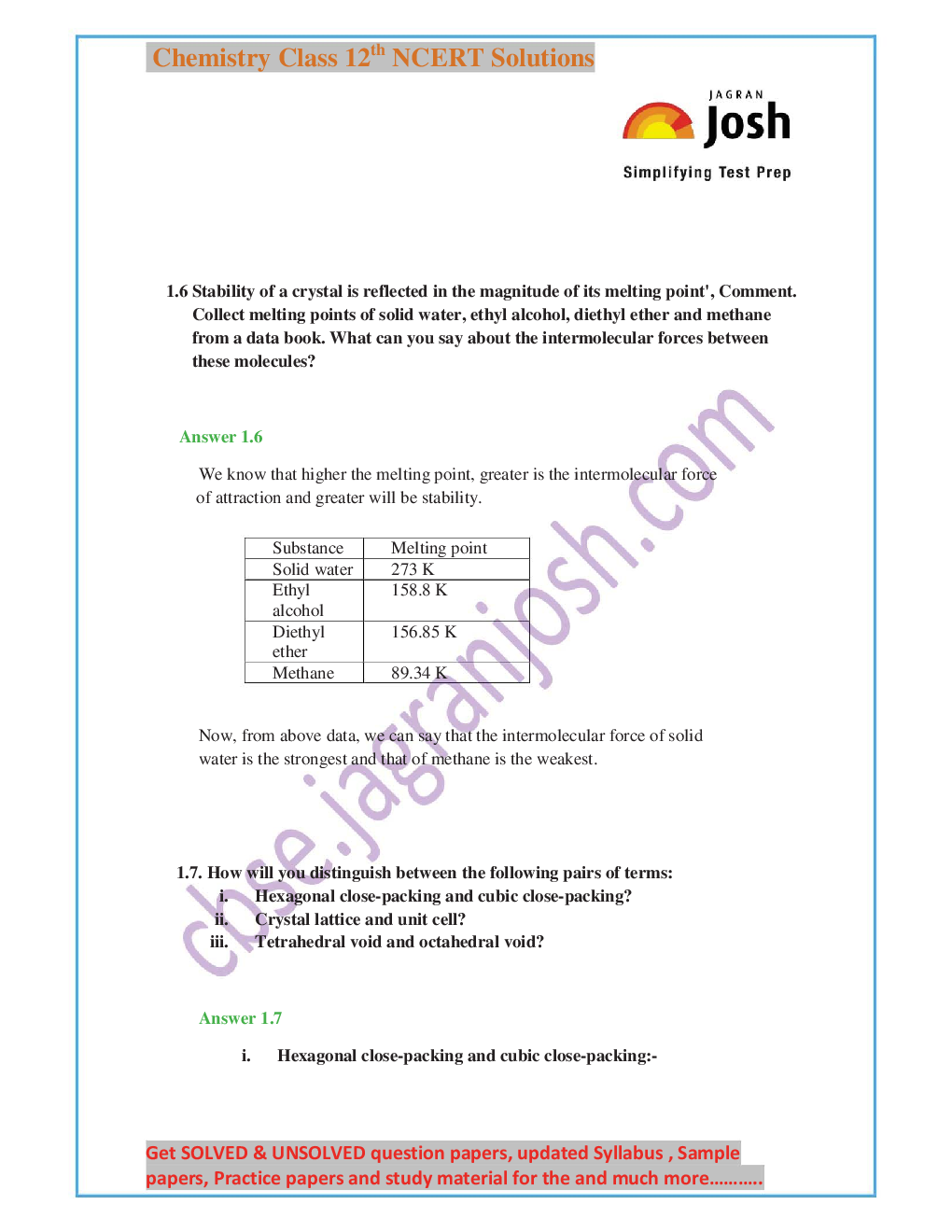 NCERT Chemistry Solution For Class XII - Page 5