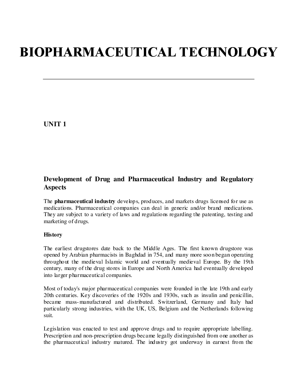 VTU eNotes On Biopharmaceutical Technology For Biotechnology Engineering - Page 2