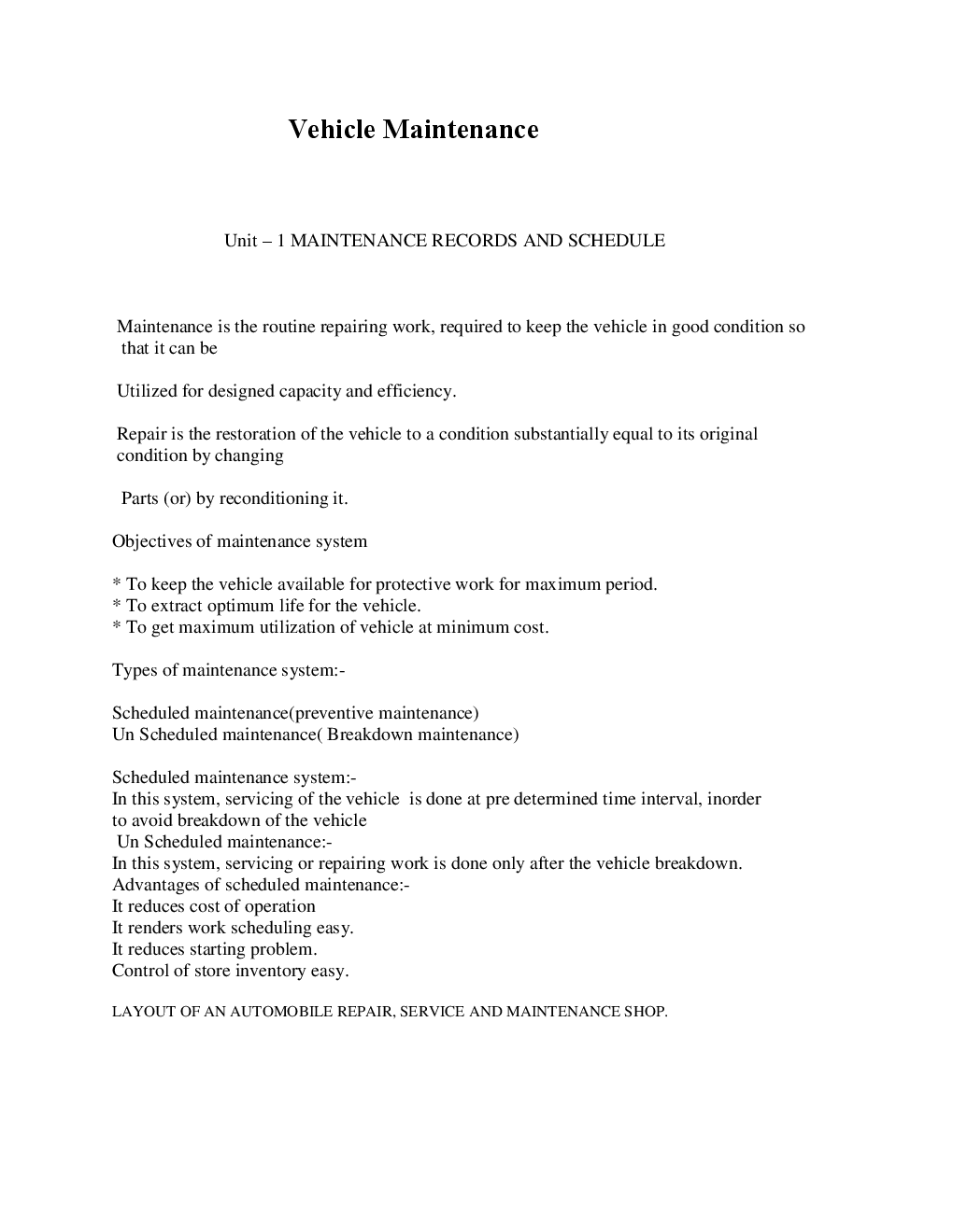 VTU eNotes On Vehicle Maintenance  For Automobile Engineering - Page 2